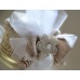 Bomboniera Matrimonio in vasetto miele decorazione fiore shabby chic 125gr