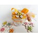 Bomboniera Prima comunione vaso miele 125 gr o 250 gr - decorazione: fiore in legno colorato