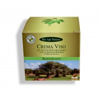 Crema viso rigenerante all'olio di oliva biologico con acido jaluronico e miele d'acacia