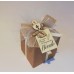 Bomboniera Prima comunione vaso miele 125 gr o 250 gr in scatola cartone bio - decorazione: albero della vita in legno