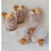 Bomboniera Prima comunione vaso miele 250 gr in scatola trasparente - decorazione: ape in legno